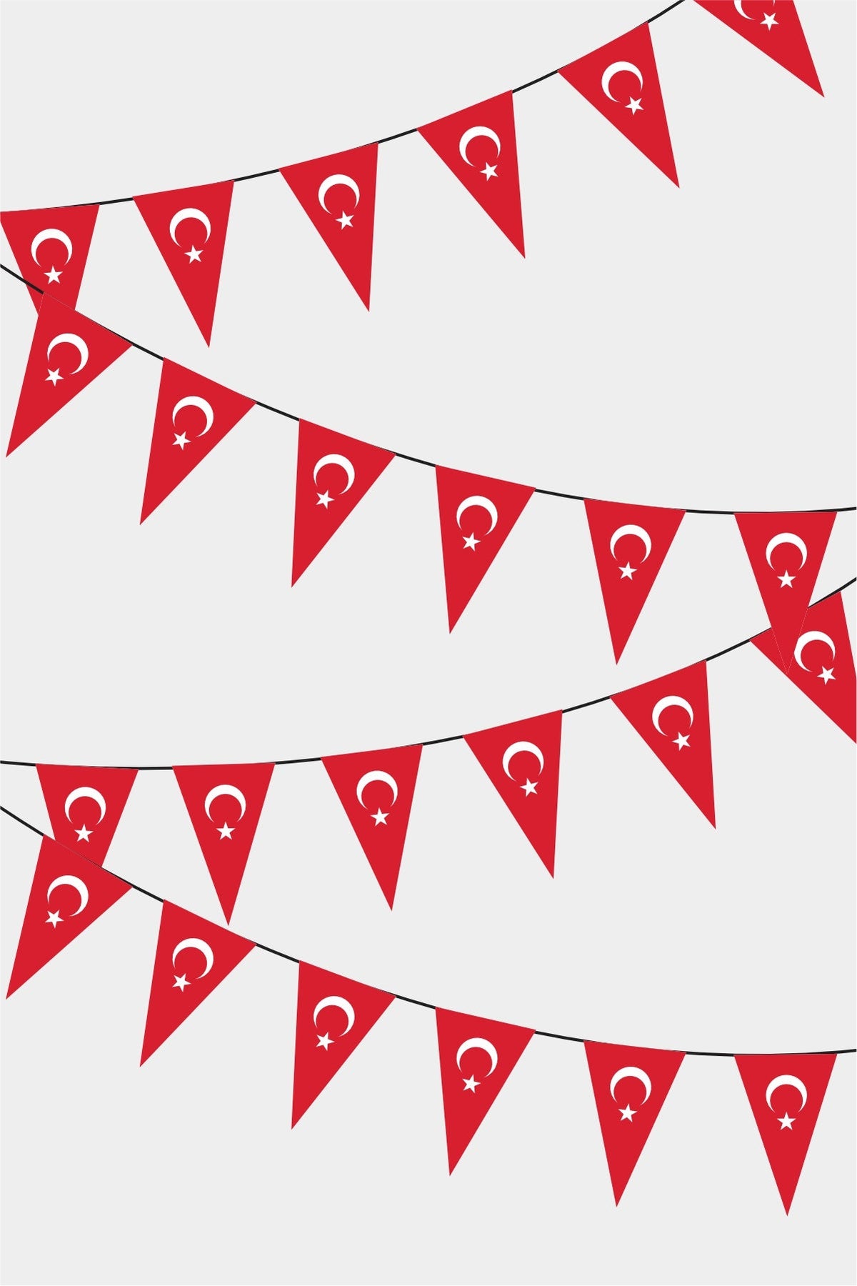 Türkiye Üçgen Süsleme Bayrak
