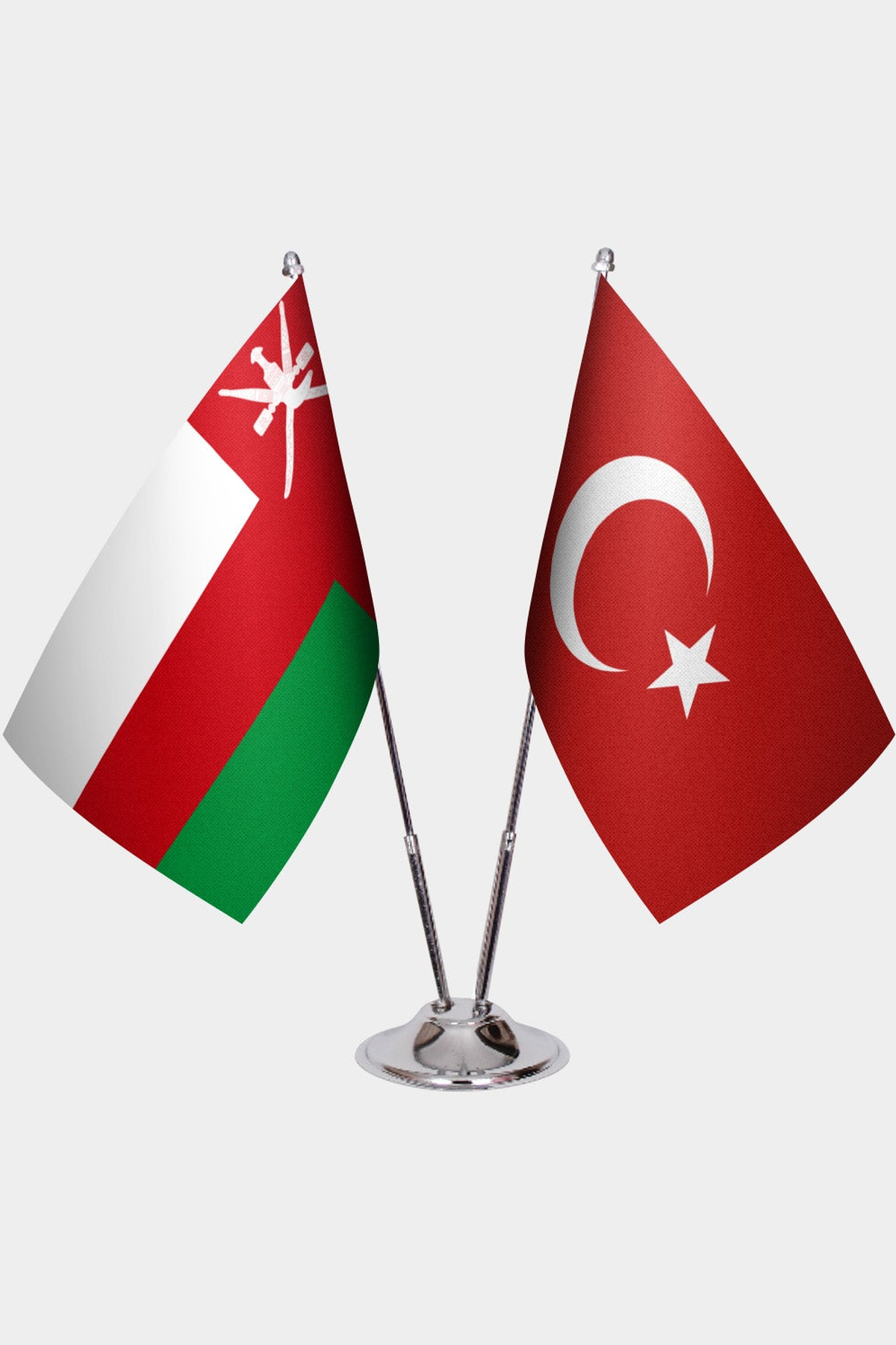 Umman ve Türkiye İkili Masa Bayrağı Seti