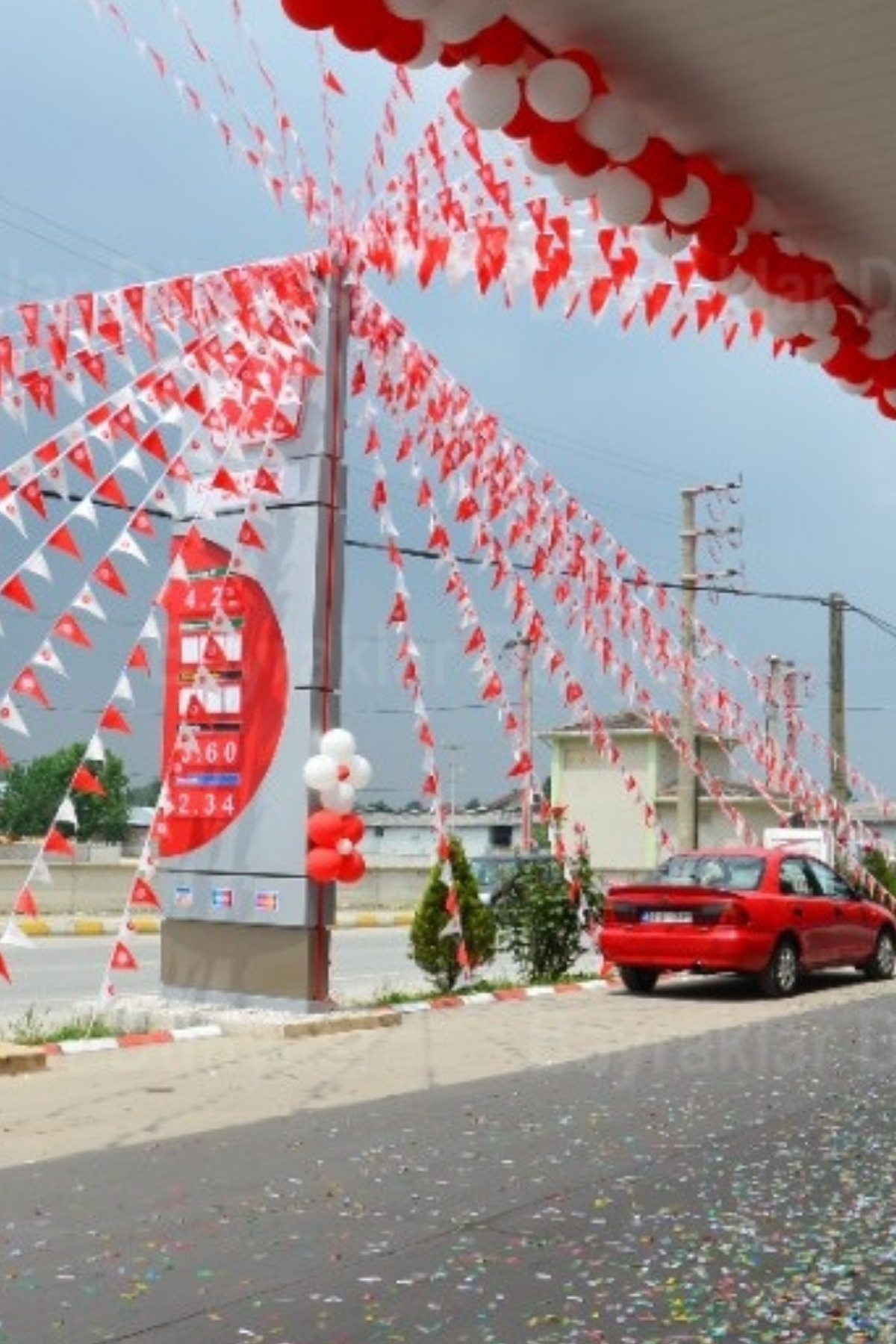 Vinil Dekoratif Bayrak 25m yakın çekim