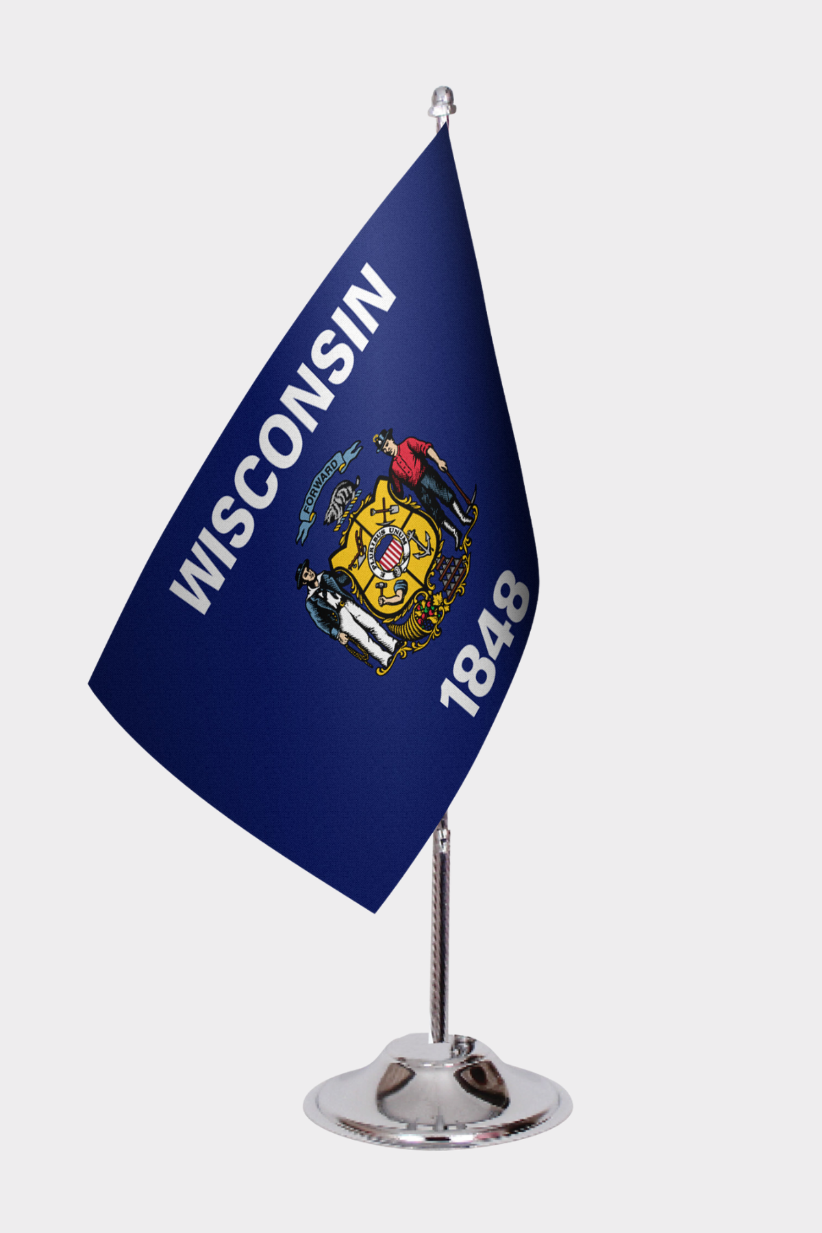 Wisconsin Eyalet Masa Bayrağı yakın çekim