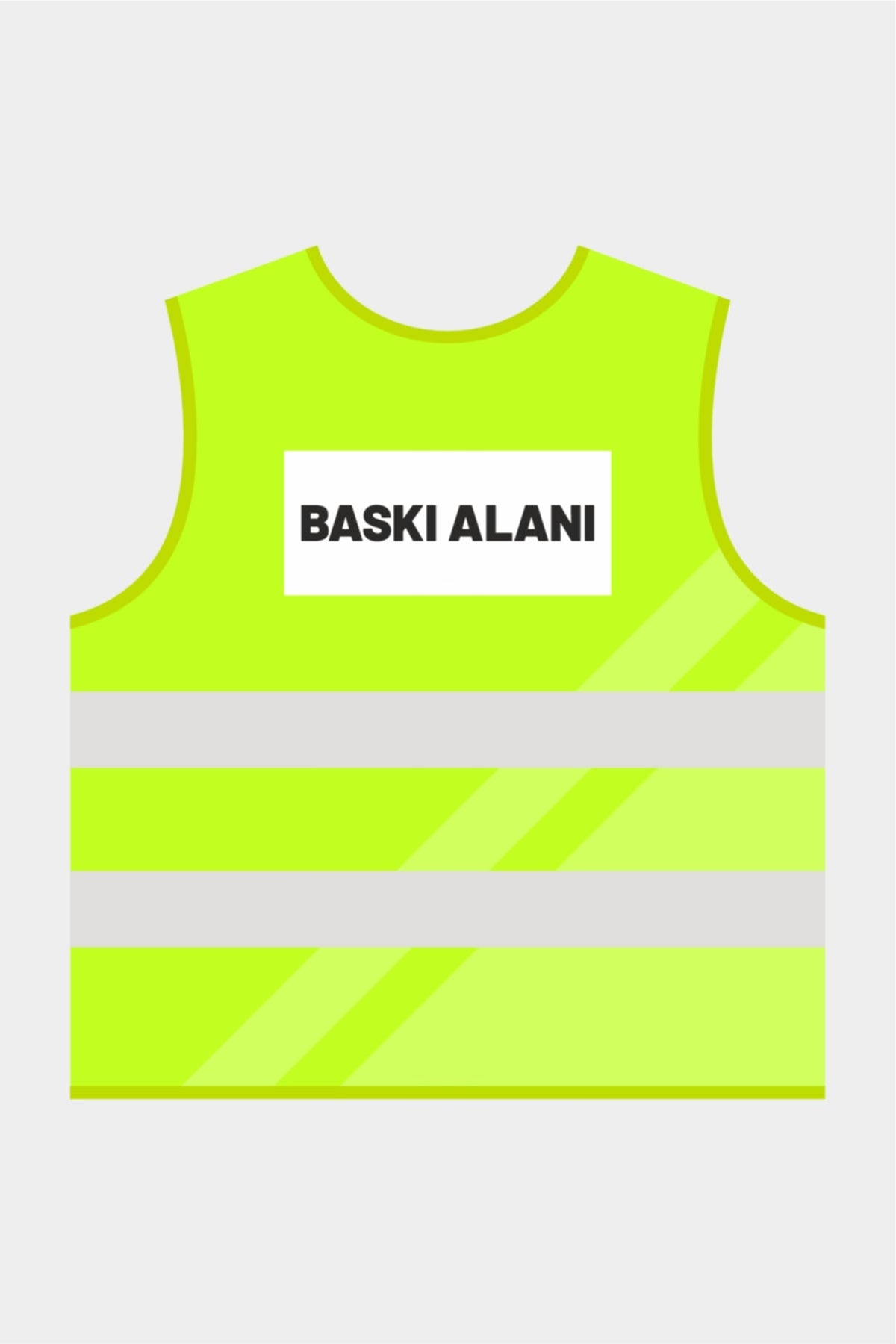 Yeşil Uyarı Yeleği yakın çekim