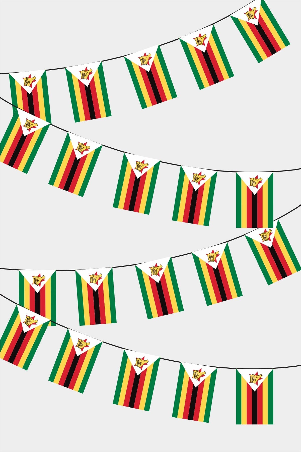 Zimbabve Dikdörtgen Süsleme Bayrak