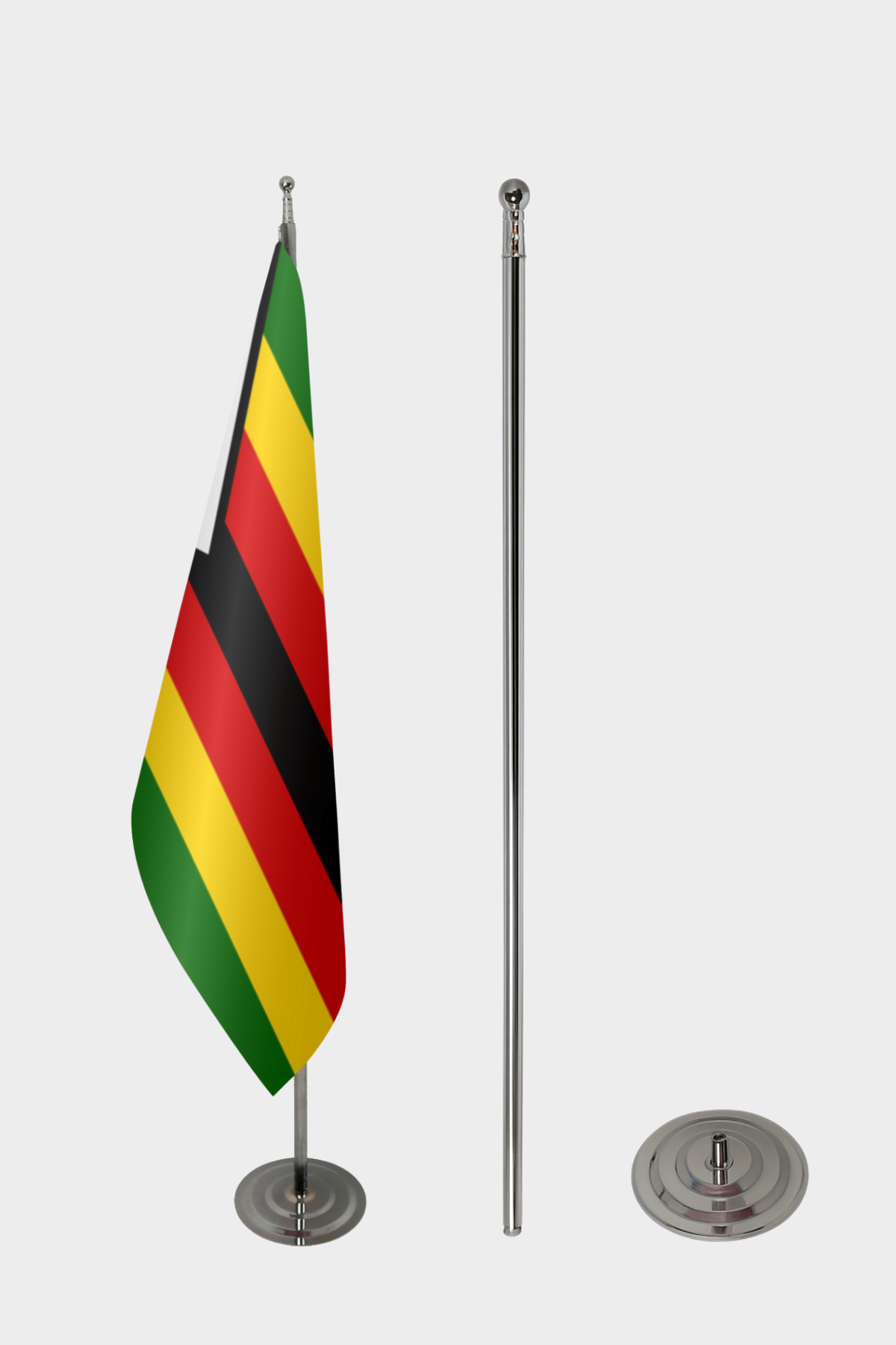 Zimbabve Makam Bayrağı Seti yakın çekim