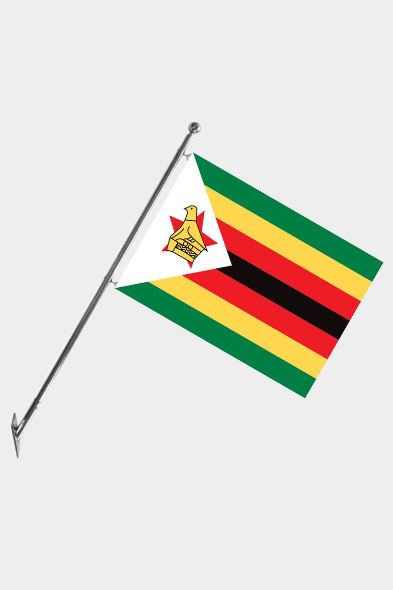 Zimbabve Teleskopik Duvar Bayrağı Seti